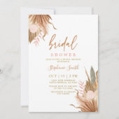 Terracotta-getrocknete Palmen Brautparty Einladung (Vorderseite)