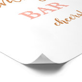 Terracotta getrocknete Palmen Mimosa Bar Poster (Ecke)