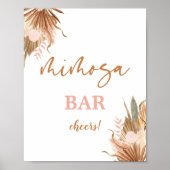 Terracotta getrocknete Palmen Mimosa Bar Poster (Vorne)