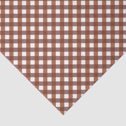Terracotta Gingham Gemustert Seidenpapier (Detail)