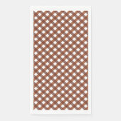 Terracotta Gingham Gemustert Serviette (Vorderseite)