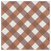 Terracotta Gingham Gemustert Stoff (Nahaufnahme)