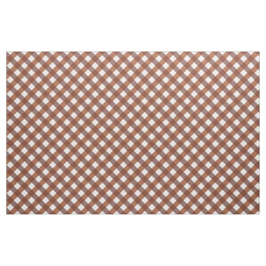 Terracotta Gingham Gemustert Stoff (Fat Quarter (45,7 x 55,9 cm))