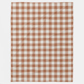 Terracotta Gingham Karo Pattern Fleece Blanket (Vorderseite)