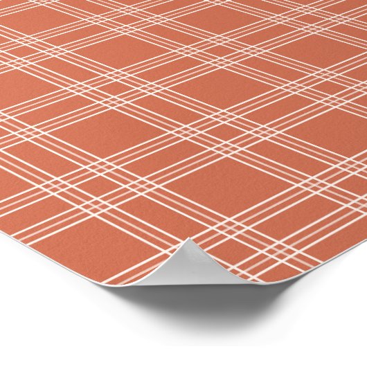 Terracotta Gingham Poster (Ecke)
