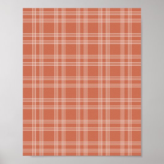 Terracotta Gingham Poster (Vorne)
