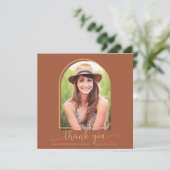 Terracotta Gold Arch Foto Abschluss Vielen Dank (Stehend Vorderseite)