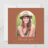 Terracotta Gold Arch Foto Abschluss Vielen Dank (Vorderseite)