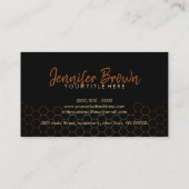 Terracotta Gold Bee Farm Honeycomb Visitenkarte (Rückseite)