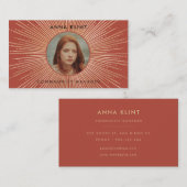 Terracotta & Gold Bilderrahmen Kunst, Deko Foto Visitenkarte (Vorne/Hinten)