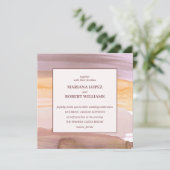 Terracotta Gold Bohemische Hochzeit Einladung (Stehend Vorderseite)