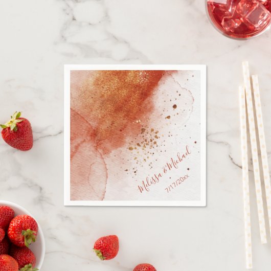 Terracotta Gold | Custom Wedding Serviette (Beispiel)