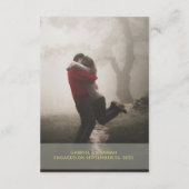 Terracotta Gold Foto Wedding QR CD Umschließungska Begleitkarte (Rückseite)