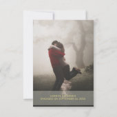 Terracotta Gold Foto Wedding RSVP Response Card Karte (Rückseite)