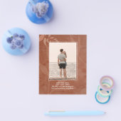 Terracotta Gold Foto Wedding Save the Date Flyer (Einzeln)