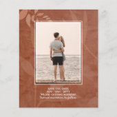 Terracotta Gold Foto Wedding Save the Date Flyer (Vorne)