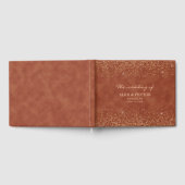 Terracotta Gold Glitzer Brauchtum Hochzeit Gästebuch (Voll)