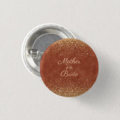 Terracotta Gold Glitzer Button (Vorne & Hinten)