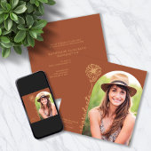 Terracotta Gold Handgeschriebener Blumenstrauß Abs Einladung