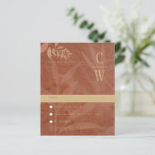 Terracotta Gold Hochzeit im Herbst Blätter Moderne (Stehend Vorderseite)