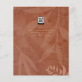 Terracotta Gold Hochzeit im Herbst Blätter Moderne Flyer (Hinten)