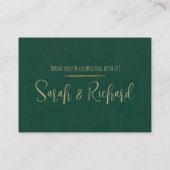 Terracotta & Gold Romantic Wedding Warm Boho Luxe Platzkarte (Rückseite)