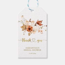 Terracotta Gold Rust Fall Brautparty Gefallen Geschenkanhänger