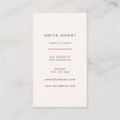 Terracotta & Gold Sonnenbrille Kunst Deko Visitenkarte (Rückseite)