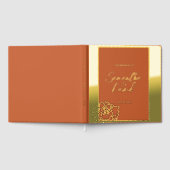 Terracotta Gold Wedding Foil Gästebuch (Voll)