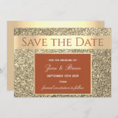 Terracotta Gold Wedding Save The Date (Vorne/Hinten)