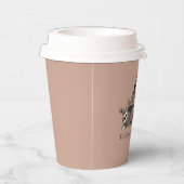 Terracotta Gothic Skulls & Rose Danke Fall Pappbecher (Rechts)