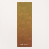 Terracotta Gradient Geometric Muster Monogram Yogamatte (Vorderseite)