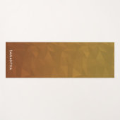 Terracotta Gradient Geometric Muster Monogram Yogamatte (Vorderseite (Horizontal))