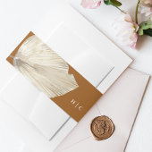 Terracotta Grass Tropischer Dschungel Hochzeit Einladungsbanderole