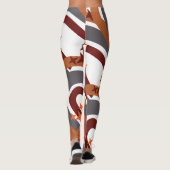 Terracotta Grau Bohemisch Rainbow Personalisiert # Leggings (Rückseite)