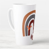 Terracotta Grau Bohemisch Rainbow Personalisiert # Milchtasse (Linke Ecke)