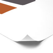 Terracotta Grau Bohemisch Rainbow Personalisiert # Poster (Ecke)