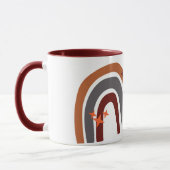 Terracotta Grau Bohemisch Rainbow Personalisiert # Tasse (Links)
