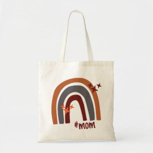 Terracotta Grau Bohemisch Rainbow Personalisiert # Tragetasche