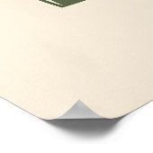 Terracotta & Green Abstrakt Botanische Minimalisti Poster (Ecke)