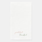 Terracotta & Green Script dankbar Serviette (Vorderseite)