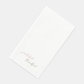 Terracotta & Green Script dankbar Serviette (Ecke)