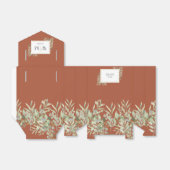 Terracotta Greenerage Foliage Monogram Wedding Geschenkschachtel (Ungefaltet)
