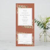 Terracotta Greenerity Einladung (Stehend Vorderseite)