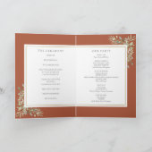Terracotta Greenerity Foliage Wedding Programm (Innenseite)