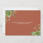 Terracotta Greenery Florenz Dankeskarte (Rückseite)