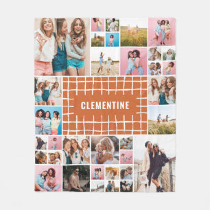 Terracotta grid 34 Foto modern minimalistisch stil Fleecedecke