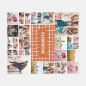 Terracotta grid 34 Foto modern minimalistisch stil Fleecedecke (Vorderseite (Horizontal))