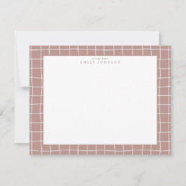 Terracotta Grid Note Card Einladung