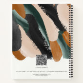 Terracotta grün Modernes minimales Foto abstrakt Notizblock (Rückseite)